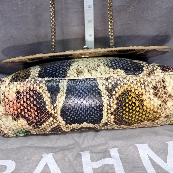 Brahmin Python-Texture Chain Shoulder Bag in Multicolor - Picture 7 of 10